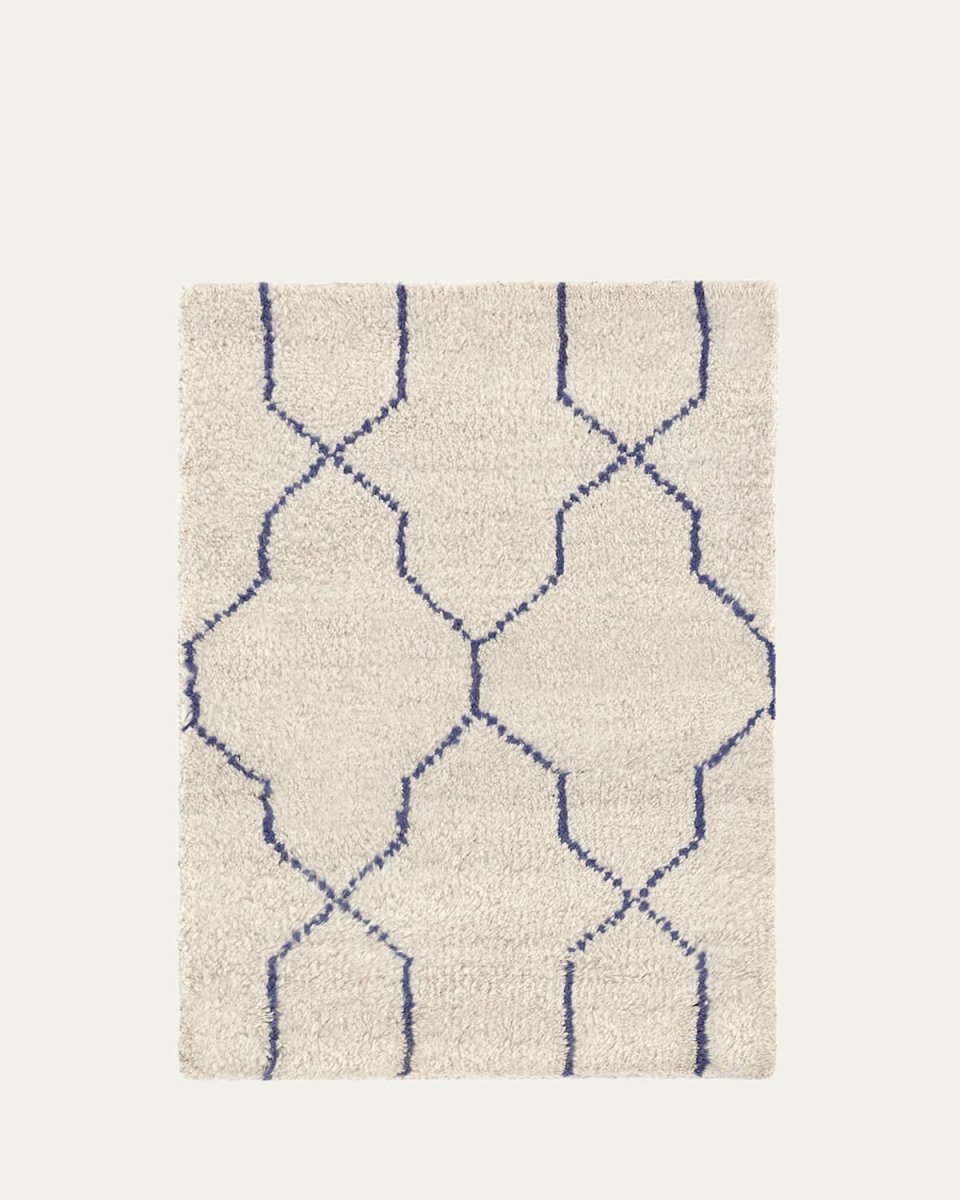 Massena Blue Hand Knotted Wool Rug, 15' x 20'